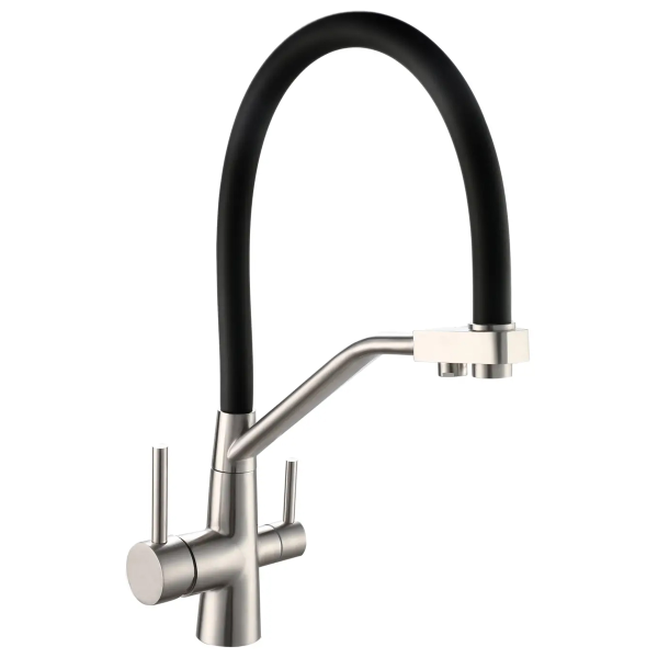 Смеситель д/к черный-нержающая сталь ESKO K25 B