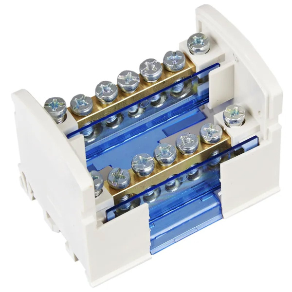 Шины на DIN-рейку в корпусе (кросс-модуль) ШНК 2х7 L+PEN ИЭК  YND10-2-07-100