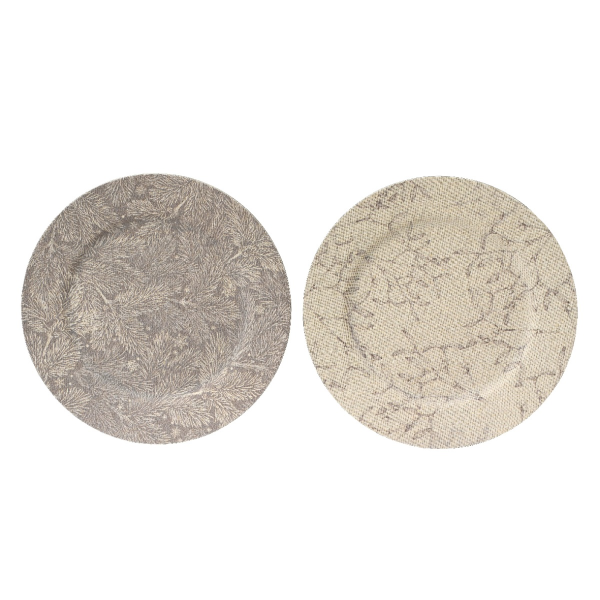 Тарелка новогодняя Kaemingk D 33 см 2 цвета в ассортименте 531713