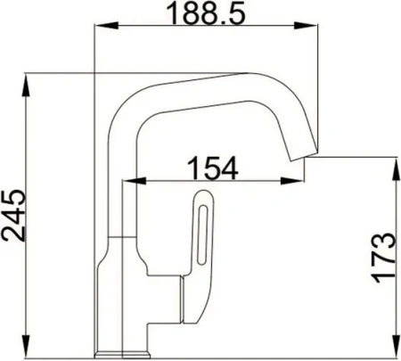 Смеситель д/р HB 10825-7 нержавеющая сталь черный