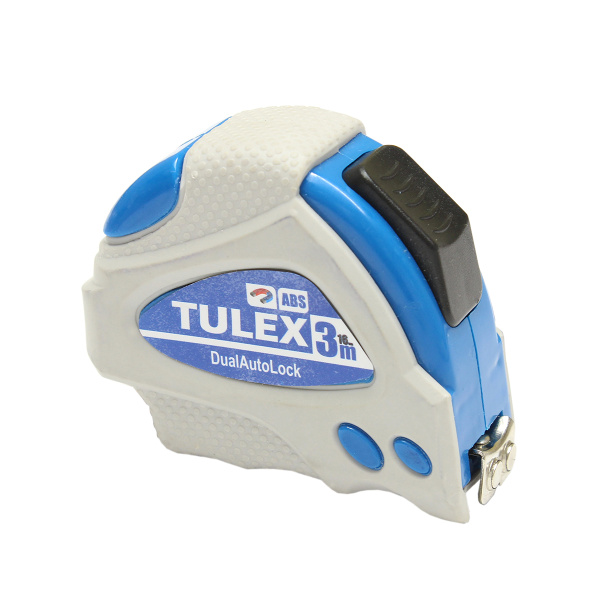 Рулетка"TULEX"7001103 DualAutoLock обрезиненный корпус,двойная автофиксация,магнитный зацеп,3м*16мм