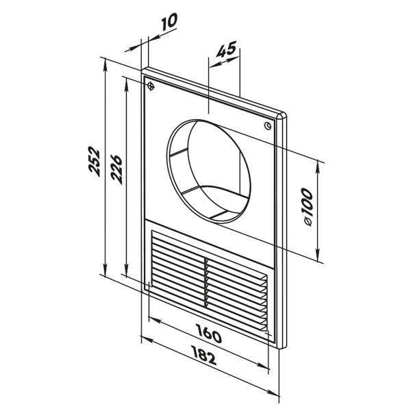 Решетка ZERNBERG Duct 2518-100