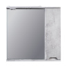 Шкаф зеркальный Монако 70 свет бетон светлый