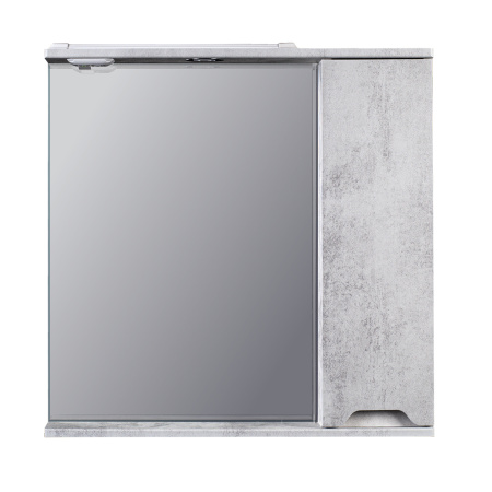 Шкаф зеркальный Монако 70 свет бетон светлый