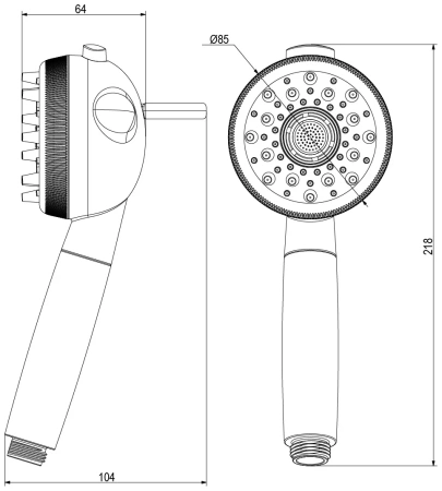 Комплект для животных Lemark LM8152PS, лейка 3-фунциональная, режимы: распыление, пауза, ламинарный 