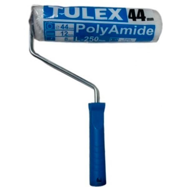 Валик TULEX 2064425 малярный в сборе, полиамид,  1комп. ручка, бюгель 8мм, 44х250мм