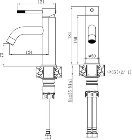 Смеситель д/р хром VODA Vessel Gun Metal VSL26MGM