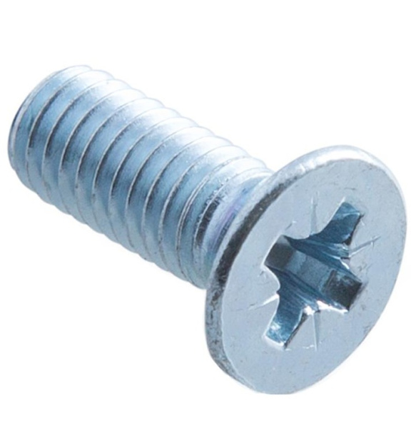 Винты пот. DIN 965 М6x20 с гайк.и шайб. (белый цинк 8 шт)