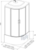 Душевая кабина IVA SC100CT 1000*1000*2150 высокий поддон, тонированное стекло