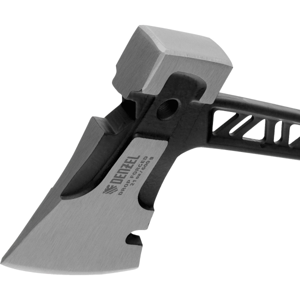 Топор цельнокованый, 600 г, двухкомпонентная обрезиненная рукоятка // Denzel