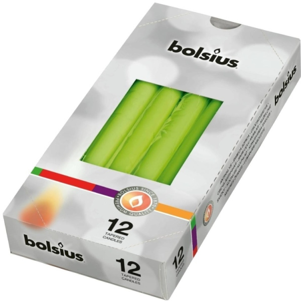 Свеча коническая Bolsius 245х24 мм лайм