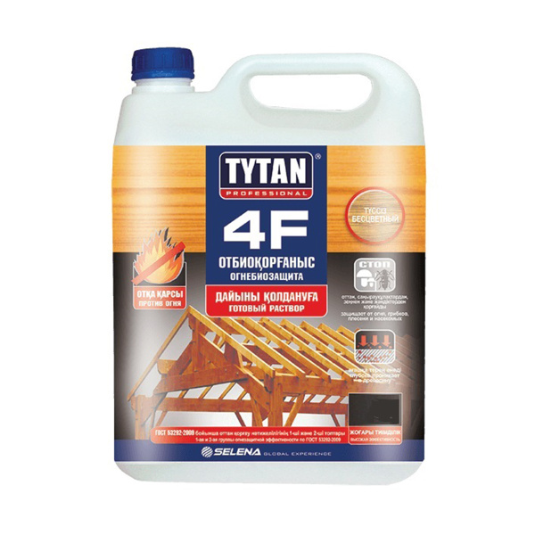 TYTAN 4F Огнебиозащита (готовый раствор), красный 10 л, шт