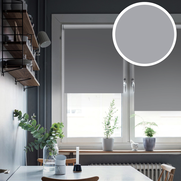 Штора рулонная Blackout LUX цвет графит 83*170 см 81745083170