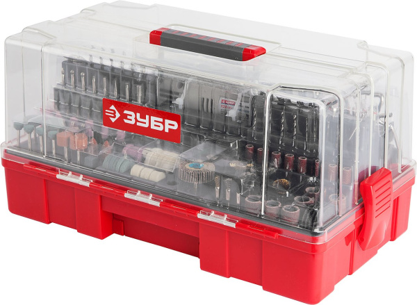 Гравер ЗУБР электрический с набором мини-насадок в кейсе, 242 предмета