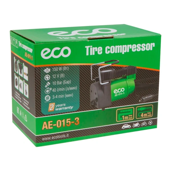 Компрессор автомобильный ECO AE-015-3