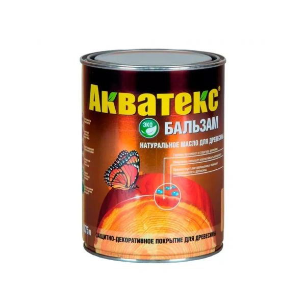 Натуральное масло для древесины Акватекс - бальзам  0,75 л эбеновое дерево Натуральное масло для древесины Акватекс - бальзам  0,75 л эбеновое дерево
