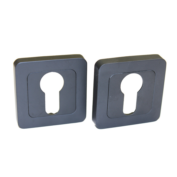 Накладка квадратная  RQ.A4.HG2.BL.BL HG  под цилиндр , мат.черная