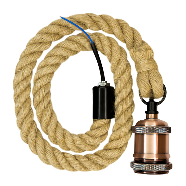 Патрон для ламп ретро MS01-1M красная патина патрон + канат