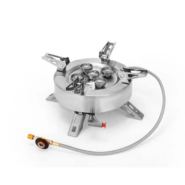 Плитка газовая в чехле Campsor портативная, большая, складная с переходником на цангу CN