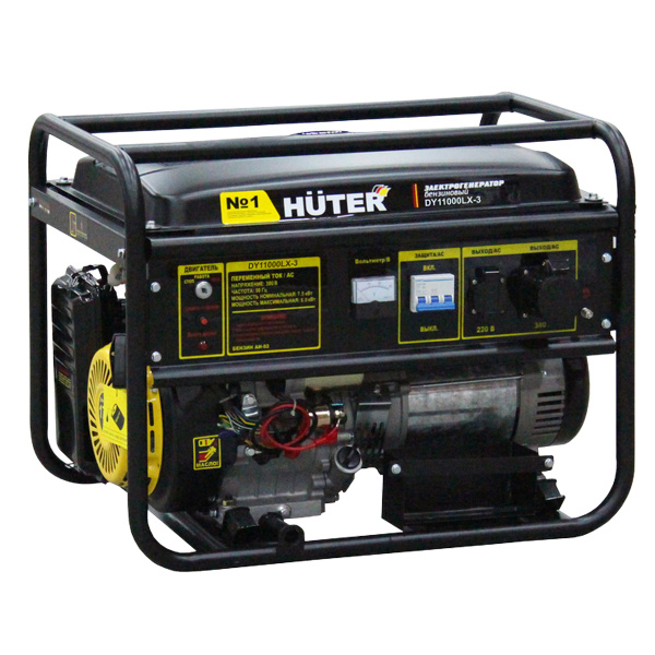 Электрогенератор DY11000LX-3-электростартер (380В) Huter