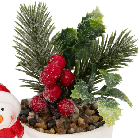 Фигура декоративная Atmosphera с елкой в керамическом горшке 13 см 2 вида в ассортименте 208345