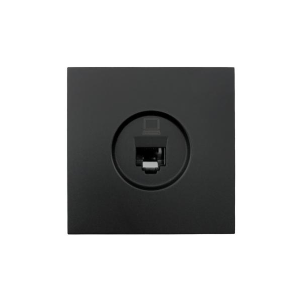 Розетка ZIMA 704 4288 139 компьютерная черная матовая (механизм)