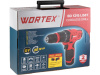 Дрель-шуруповерт аккумуляторный WORTEX BD 1215 LiSET в чем. + 2 насадки, 12 В, 30 Н*м, 2х1.5 А*ч, БЗ