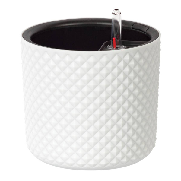 Кашпо IDEA ФАСЕТ D180мм с вставкой и с автополивом Белый М 3236