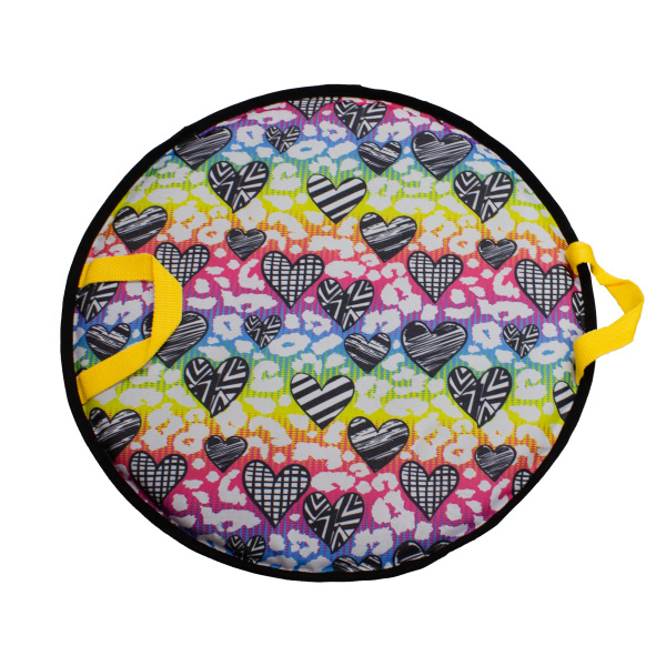 Ледянка Движение Сердца черные 60 см, (тент/оксфорд)