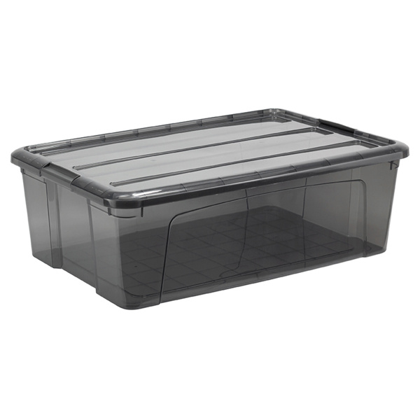 Ящик для хранения IDEA КИП с замками 30л серый прозрачный М 2338