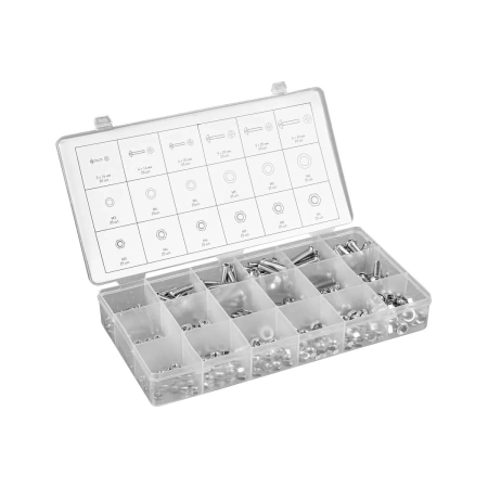 Набор шплинтов, S головки, с фиксацией, 150 предм.// Сибртех