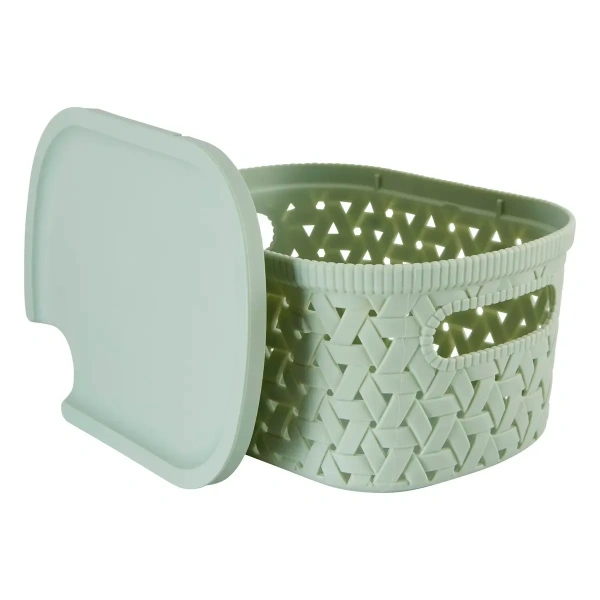 Корзинка с крышкой 5Five Tressy 2,3л 19,9х15х10,1см оливковый 209334B Корзинка с крышкой 5Five Tressy 2,3л 19,9х15х10,1см оливковый 209334B