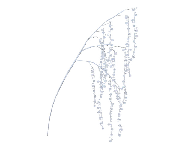Ветка декоративная Снежная clear 80 см 531382 Kmg