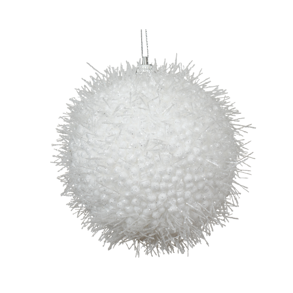 Шар елочный 10 см Kaemingk белая зима 24632