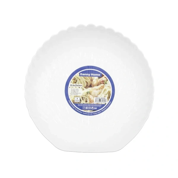 Тарелка суповая DH Ракушка 22,5х3 см опаловое стекло белый LBKSP90