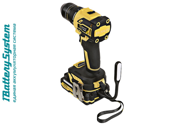 Дрель акк б/щ Hanskonner, HCD2065C 18В, 1BatterySystem,60Нм, пл.патрон, 2х2Ач,кейс