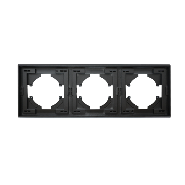 Рамка Brilliant E2-122-1, 3-постовая серый