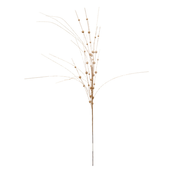 Ветвь декоративная Feeric с бусинами 95 см золото 191608
