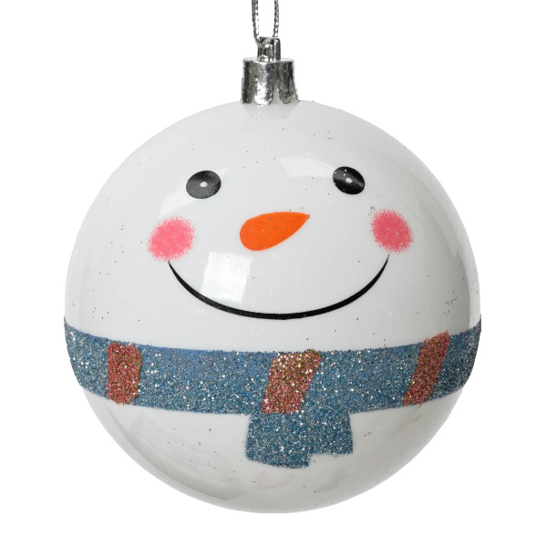 Шар елочный 8 см Снеговик 029447 Kmg