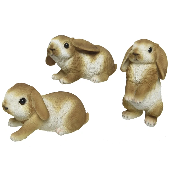 Фигурка декоративная Кролик 7,5х8х14,5 см 3 дизайна в ассортименте 828612 Kmg