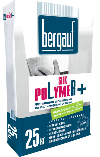 Bergauf Шпаклевка Финишная полимерная Silk Polymer +, 25кг Bergauf Шпаклевка Финишная полимерная Silk Polymer +, 25кг