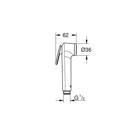 Смеситель для гиг.душа встроенный GROHE BauLoop 125078