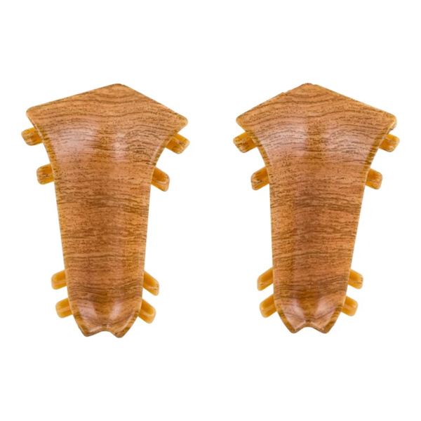 Угол внутренний для плинтуса 55мм "Идеал Классик", 206 Дуб коньячный