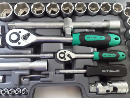 Набор инструментов STELS 1/2" 1/4" CrV пластиковый кейс 94 предмета