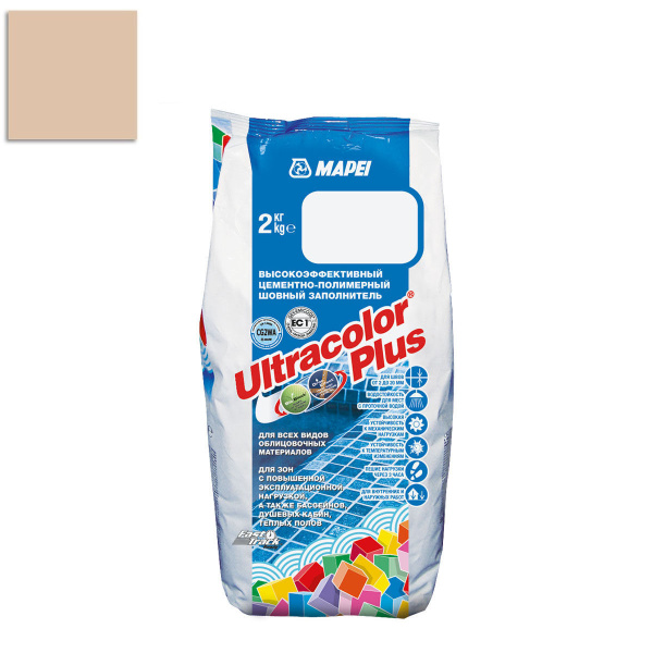Затирка для швов MAPEI Ultracolor Plus №258/2кг(орех) Затирка для швов MAPEI Ultracolor Plus №258/2кг(орех)