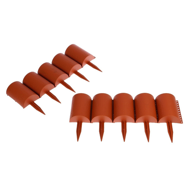 Ограждение садовое Fuleren, Бревнышко 0,24м*1м терракот