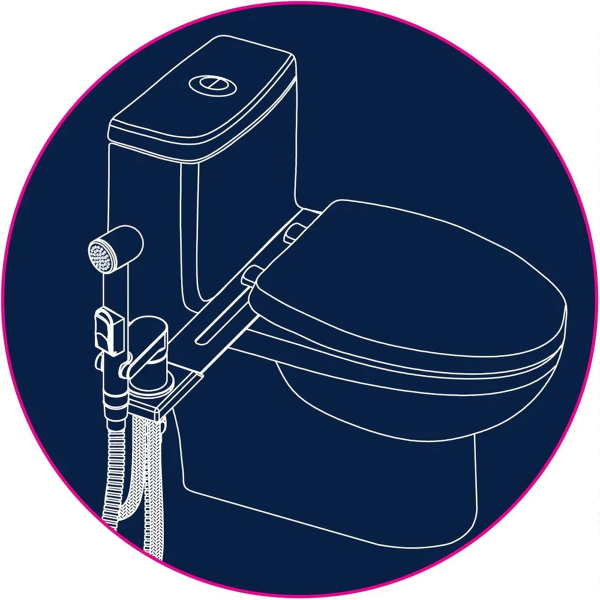Смеситель Rossinka X25-56 с гигиеническим душем на унитаз, хром 25 мм