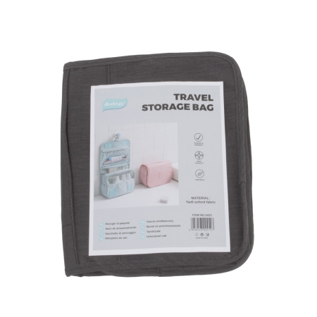 Косметичка дорожная с крючком для подвешивания 25х20см цветы CN