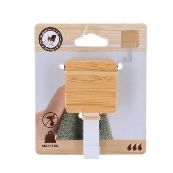 Крючок для ванной комнаты Tendance адгезивное крепление двойной белый 9070210