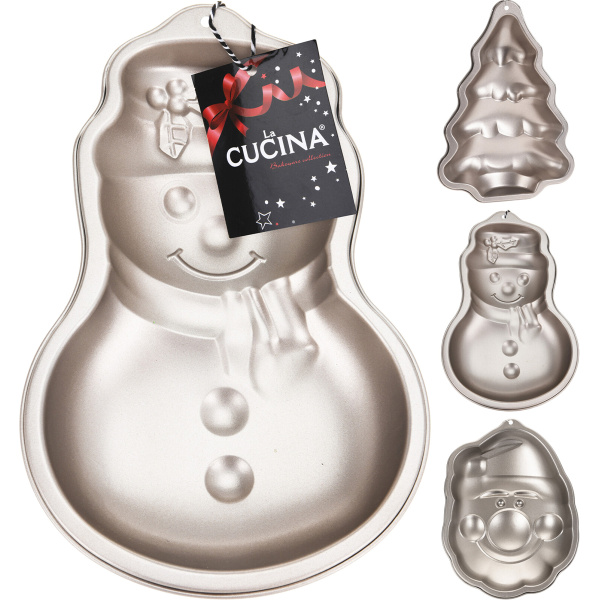 Форма для выпечки в новогоднем дизайне 27х18х4 см 3 вида в ассорт.170113090 К